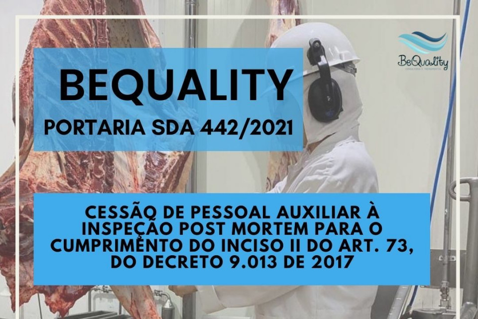Imagem A BeQuality está credenciada ao MAPA para cessão de auxiliares de inspeção