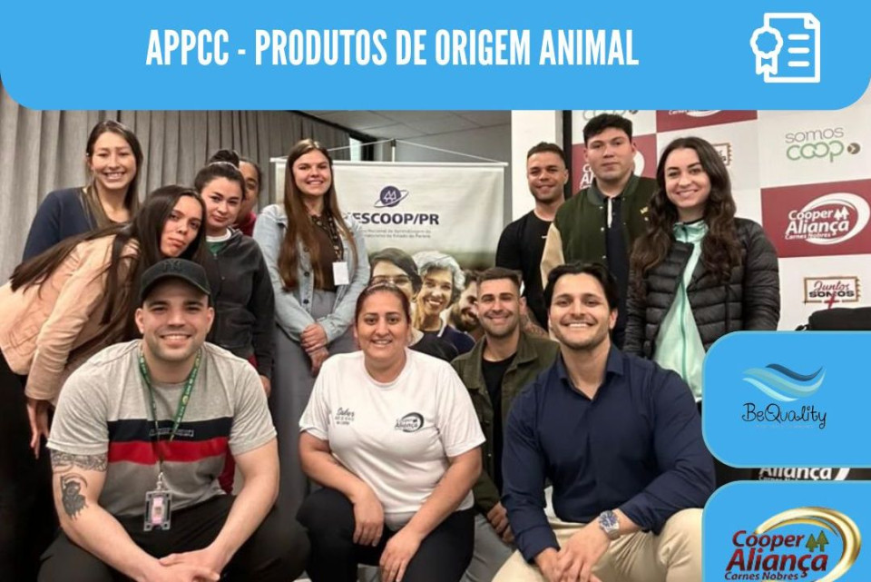 Imagem CURSO APPCC PRODUTOS DE ORIGEM ANIMAL 