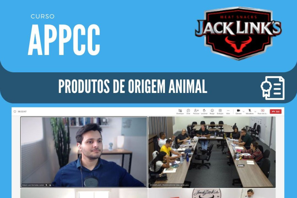 Imagem CURSO DE APPCC AVANÇADO PARA A EQUIPE DO JACK LINK'S