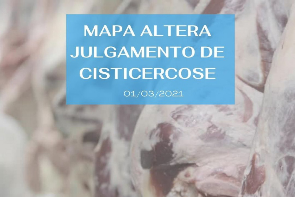 Imagem MAPA ALTERA JULGAMENTO DE CISTICERCOSE BOVINA
