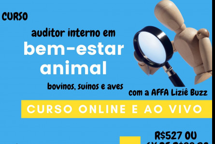 Imagem AUDITOR INTERNO EM BEM ESTAR ANIMAL - BOVINOS, SUÍNOS E AVES