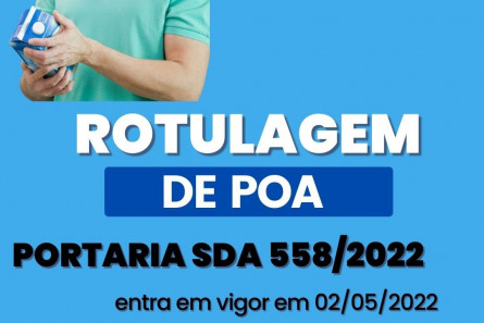 Imagem Portaria SDA 558-2022 registro de produtos de origem animal - rotulagem